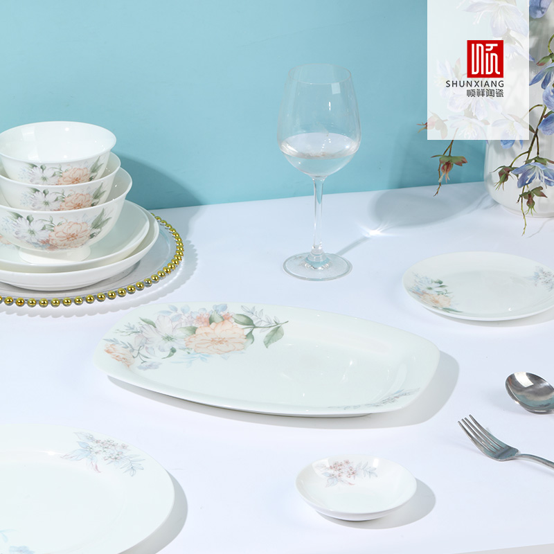 花开浅梦骨瓷系列餐具